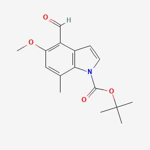 molecular formula C16H19NO4 B2783734 tert-Butyl 4-formyl-5-methoxy-7-methyl-1H-indole-1-carboxylate CAS No. 1481631-51-9