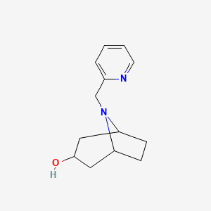 molecular formula C13H18N2O B2783735 8-[(pyridin-2-yl)methyl]-8-azabicyclo[3.2.1]octan-3-ol CAS No. 1266843-56-4