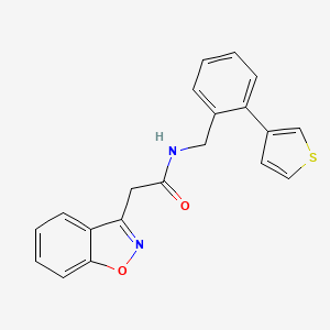 2-(benzo[d]isoxazol-3-yl)-N-(2-(thiophen-3-yl)benzyl)acetamide