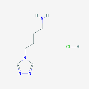 molecular formula C6H13ClN4 B2783749 4-(4H-1,2,4-triazol-4-yl)butan-1-amine hydrochloride CAS No. 1354950-97-2