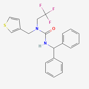 3-Benzhydryl-1-(thiophen-3-ylmethyl)-1-(2,2,2-trifluoroethyl)urea