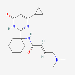 (E)-N-[1-(4-Cyclopropyl-6-oxo-1H-pyrimidin-2-yl)cyclohexyl]-4-(dimethylamino)but-2-enamide