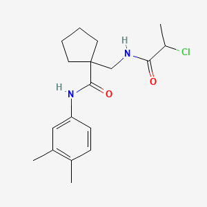 1-[(2-Chloropropanoylamino)methyl]-N-(3,4-dimethylphenyl)cyclopentane-1-carboxamide