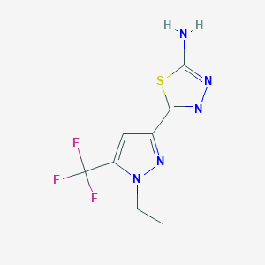 5-[1-Ethyl-5-(trifluoromethyl)pyrazol-3-yl]-1,3,4-thiadiazol-2-amine