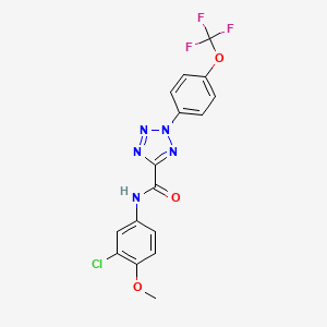 molecular formula C16H11ClF3N5O3 B2783780 N-(3-chloro-4-methoxyphenyl)-2-(4-(trifluoromethoxy)phenyl)-2H-tetrazole-5-carboxamide CAS No. 1396782-65-2