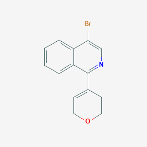 molecular formula C14H12BrNO B2783791 4-Bromo-1-(3,6-dihydro-2H-pyran-4-yl)isoquinoline CAS No. 2580238-25-9