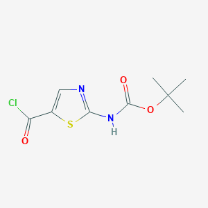 molecular formula C9H11ClN2O3S B2783811 tert-Butyl (5-(chlorocarbonyl)thiazol-2-yl)carbamate CAS No. 302964-20-1