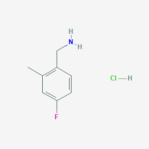 molecular formula C8H11ClFN B2783818 4-Fluoro-2-methylbenzylamine hydrochloride CAS No. 1214350-82-9