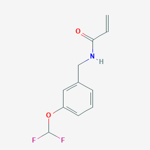 molecular formula C11H11F2NO2 B2783819 N-[[3-(Difluoromethoxy)phenyl]methyl]prop-2-enamide CAS No. 2361640-96-0