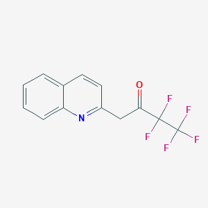 molecular formula C13H8F5NO B2783820 3,3,4,4,4-Pentafluoro-1-(quinolin-2-yl)butan-2-one CAS No. 331950-42-6