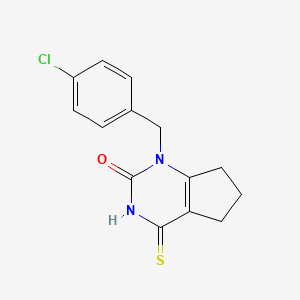 1-(4-chlorobenzyl)-4-thioxo-3,4,6,7-tetrahydro-1H-cyclopenta[d]pyrimidin-2(5H)-one