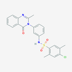 4-chloro-2,5-dimethyl-N-(3-(2-methyl-4-oxoquinazolin-3(4H)-yl)phenyl)benzenesulfonamide