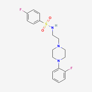 4-fluoro-N-(2-(4-(2-fluorophenyl)piperazin-1-yl)ethyl)benzenesulfonamide