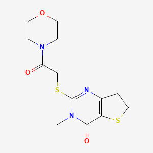 3-Methyl-2-(2-morpholin-4-yl-2-oxoethyl)sulfanyl-6,7-dihydrothieno[3,2-d]pyrimidin-4-one