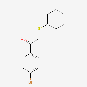 1-(4-Bromophenyl)-2-(cyclohexylsulfanyl)ethan-1-one