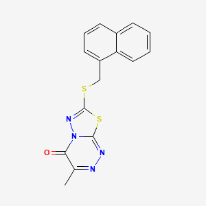 B2783866 3-Methyl-7-(naphthalen-1-ylmethylsulfanyl)-[1,3,4]thiadiazolo[2,3-c][1,2,4]triazin-4-one CAS No. 869074-79-3