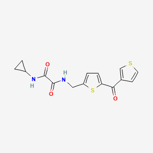 molecular formula C15H14N2O3S2 B2783868 N1-cyclopropyl-N2-((5-(thiophene-3-carbonyl)thiophen-2-yl)methyl)oxalamide CAS No. 1797964-91-0