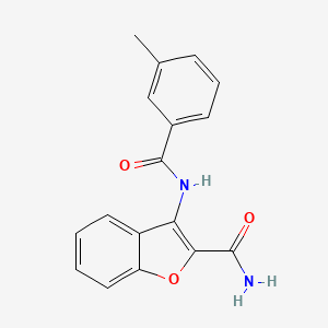molecular formula C17H14N2O3 B2783869 3-(3-甲基苯甲酰基)苯并呋喃-2-甲酰胺 CAS No. 477510-83-1