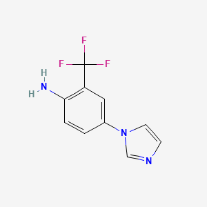 molecular formula C10H8F3N3 B2783871 4-(1H-imidazol-1-yl)-2-(trifluoromethyl)aniline CAS No. 926202-49-5