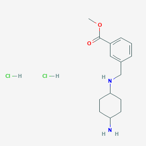molecular formula C15H24Cl2N2O2 B2783879 Methyl 3-({[(1R,4R)-4-aminocyclohexyl]amino}-methyl)benzoate dihydrochloride CAS No. 1286265-58-4