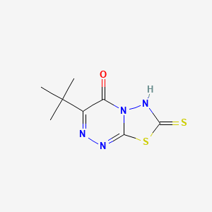 molecular formula C8H10N4OS2 B2783881 3-tert-butyl-7-sulfanyl-4H-[1,3,4]thiadiazolo[2,3-c][1,2,4]triazin-4-one CAS No. 474647-63-7