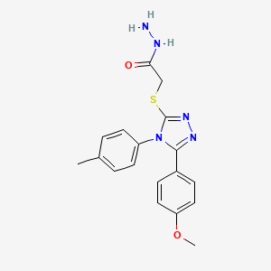 2-{[5-(4-methoxyphenyl)-4-(4-methylphenyl)-4H-1,2,4-triazol-3-yl]sulfanyl}acetohydrazide