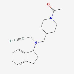 molecular formula C20H26N2O B2783889 1-(4-{[(2,3-dihydro-1H-inden-1-yl)(prop-2-yn-1-yl)amino]methyl}piperidin-1-yl)ethan-1-one CAS No. 1253408-10-4