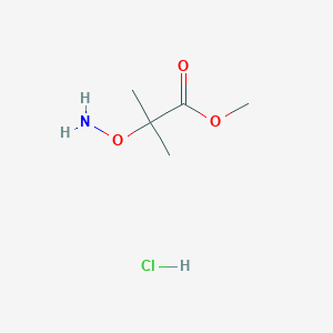 molecular formula C5H12ClNO3 B2783891 Methyl 2-(aminooxy)-2-methylpropanoate hydrochloride CAS No. 1252016-17-3