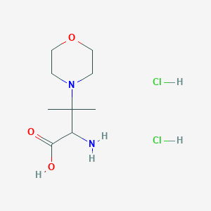 molecular formula C9H20Cl2N2O3 B2783893 2-Amino-3-methyl-3-morpholin-4-ylbutanoic acid;dihydrochloride CAS No. 2416230-97-0