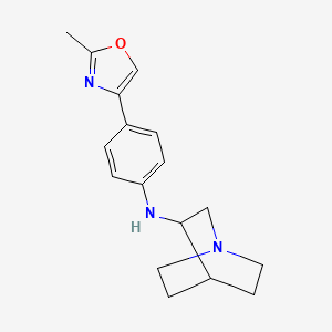 N-[4-(2-methyl-1,3-oxazol-4-yl)phenyl]-1-azabicyclo[2.2.2]octan-3-amine