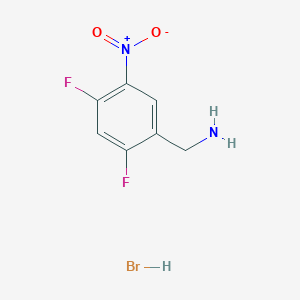(2,4-Difluoro-5-nitrophenyl)methanamine hydrobromide