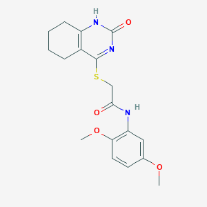 molecular formula C18H21N3O4S B2783901 N-(2,5-dimethoxyphenyl)-2-[(2-oxo-5,6,7,8-tetrahydro-1H-quinazolin-4-yl)sulfanyl]acetamide CAS No. 946372-27-6