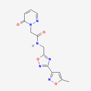 N-((3-(5-methylisoxazol-3-yl)-1,2,4-oxadiazol-5-yl)methyl)-2-(6-oxopyridazin-1(6H)-yl)acetamide