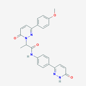 molecular formula C24H21N5O4 B2783921 N-(4-(6-hydroxypyridazin-3-yl)phenyl)-2-(3-(4-methoxyphenyl)-6-oxopyridazin-1(6H)-yl)propanamide CAS No. 1219912-17-0