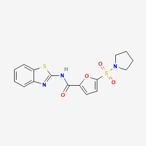 N-(benzo[d]thiazol-2-yl)-5-(pyrrolidin-1-ylsulfonyl)furan-2-carboxamide