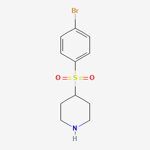 molecular formula C11H14BrNO2S B2783938 4-(4-Bromophenylsulfonyl)piperidine CAS No. 285995-01-9