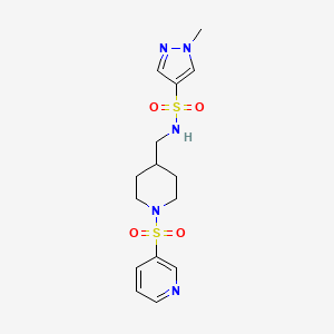B2783942 1-methyl-N-((1-(pyridin-3-ylsulfonyl)piperidin-4-yl)methyl)-1H-pyrazole-4-sulfonamide CAS No. 1797873-03-0