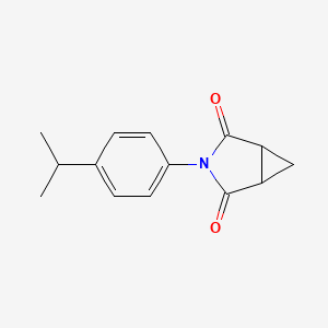 molecular formula C14H15NO2 B2783952 3-(4-Isopropylphenyl)-3-azabicyclo[3.1.0]hexane-2,4-dione CAS No. 866150-71-2