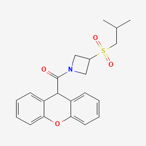molecular formula C21H23NO4S B2783960 (3-(isobutylsulfonyl)azetidin-1-yl)(9H-xanthen-9-yl)methanone CAS No. 1797846-25-3