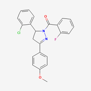 B2783962 5-(2-chlorophenyl)-1-(2-fluorobenzoyl)-3-(4-methoxyphenyl)-4,5-dihydro-1H-pyrazole CAS No. 394231-09-5