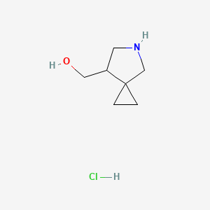 molecular formula C7H14ClNO B2783968 5-Azaspiro[2.4]heptan-7-ylmethanol;hydrochloride CAS No. 2137944-46-6
