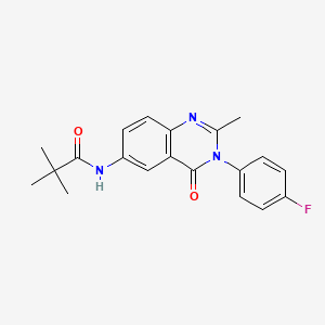 molecular formula C20H20FN3O2 B2784013 N-(3-(4-fluorophenyl)-2-methyl-4-oxo-3,4-dihydroquinazolin-6-yl)pivalamide CAS No. 1105207-47-3
