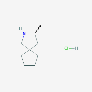molecular formula C9H18ClN B2784022 (3R)-3-methyl-2-azaspiro[4.4]nonane hydrochloride CAS No. 2418594-25-7