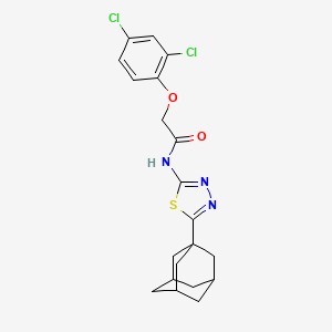molecular formula C20H21Cl2N3O2S B2784026 N-[5-(adamantan-1-yl)-1,3,4-thiadiazol-2-yl]-2-(2,4-dichlorophenoxy)acetamide CAS No. 392244-09-6