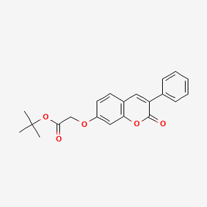 molecular formula C21H20O5 B2784033 tert-butyl 2-[(2-oxo-3-phenyl-2H-chromen-7-yl)oxy]acetate CAS No. 869080-45-5