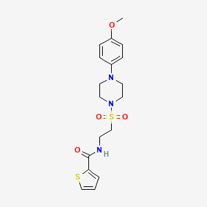 molecular formula C18H23N3O4S2 B2784060 N-(2-((4-(4-methoxyphenyl)piperazin-1-yl)sulfonyl)ethyl)thiophene-2-carboxamide CAS No. 897610-88-7