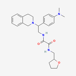 molecular formula C26H34N4O3 B2784067 N'-{2-[4-(dimethylamino)phenyl]-2-(1,2,3,4-tetrahydroisoquinolin-2-yl)ethyl}-N-[(oxolan-2-yl)methyl]ethanediamide CAS No. 941995-76-2