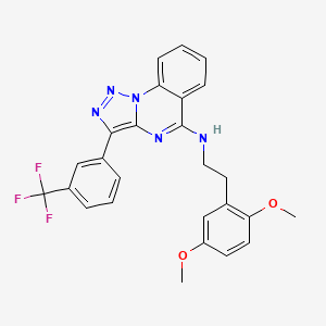 molecular formula C26H22F3N5O2 B2784079 N-[2-(2,5-DIMETHOXYPHENYL)ETHYL]-3-[3-(TRIFLUOROMETHYL)PHENYL]-[1,2,3]TRIAZOLO[1,5-A]QUINAZOLIN-5-AMINE CAS No. 872206-38-7