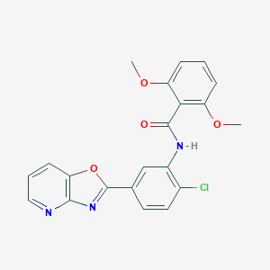 molecular formula C21H16ClN3O4 B278409 N-[2-chloro-5-([1,3]oxazolo[4,5-b]pyridin-2-yl)phenyl]-2,6-dimethoxybenzamide 