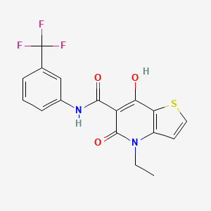 B2784104 4-ethyl-7-hydroxy-5-oxo-N-(3-(trifluoromethyl)phenyl)-4,5-dihydrothieno[3,2-b]pyridine-6-carboxamide CAS No. 1251682-39-9